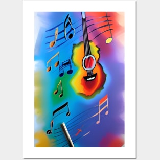 Colorful music Posters and Art